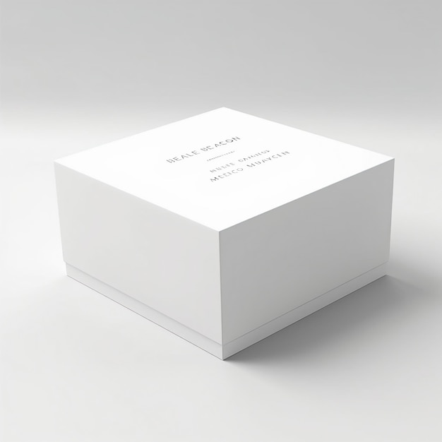 White box Mockup box stencil pattern