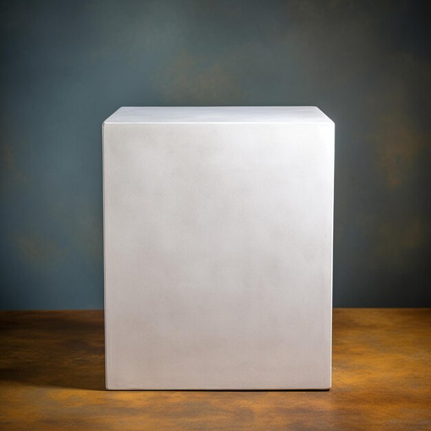 Photo white box podium in a box