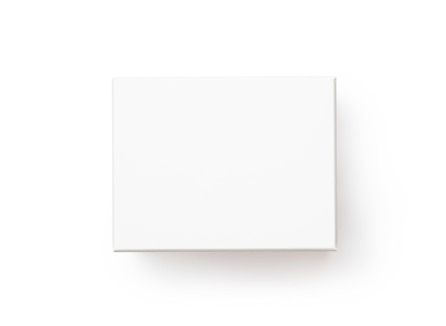 Photo white box top view with clipping path