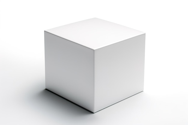 Photo white box on a white background generated by ai