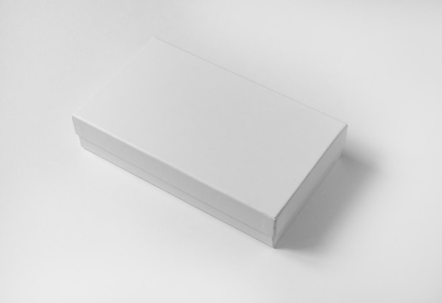 Photo white box on a white background