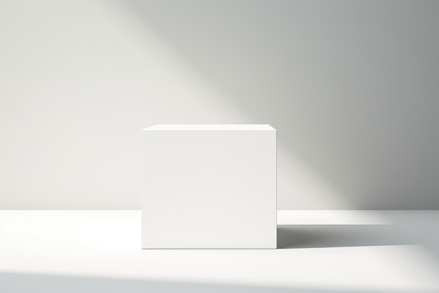 a white box with a black clock on it