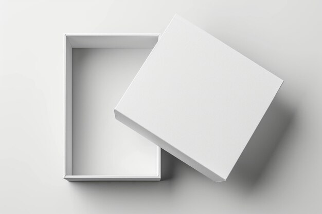 White box with blank paper pack template