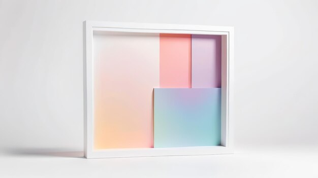 Photo white box with multicolored paper