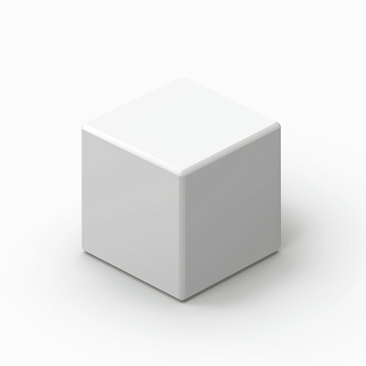 Photo a white box with a white box on the bottom