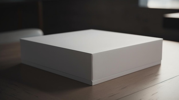 A white box with a white box on the top of it