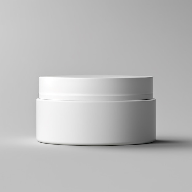 a white box with a white lid that says quot cream quot on it