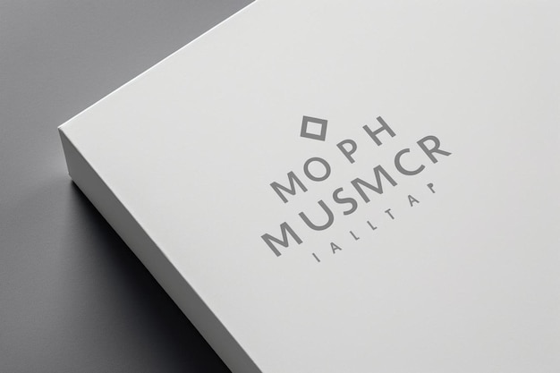 Photo white branding mockup closeu