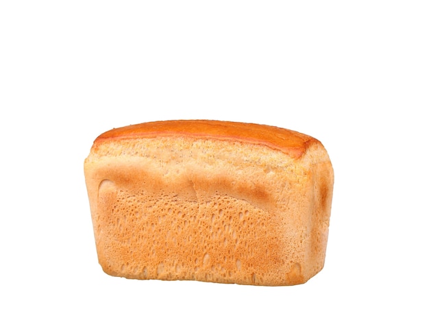 White bread loaf isolated on white wall