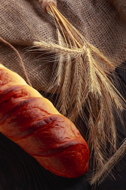 White bread with wheat rustic life