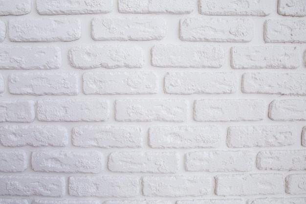 White brick wall abstract background Texture white stone