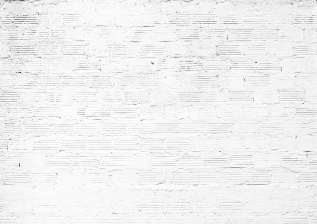 White brick wall background abstract concrete floor or Old cement grunge background with white empty.