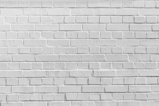 White brick wall background as wallpaper