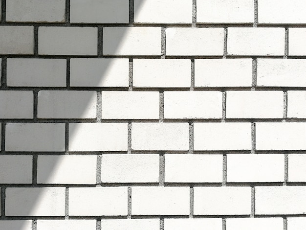 White brick wall for background and texture.