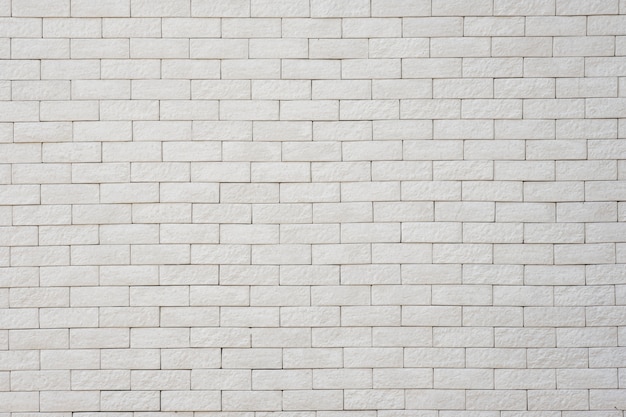 White brick wall for background and texture