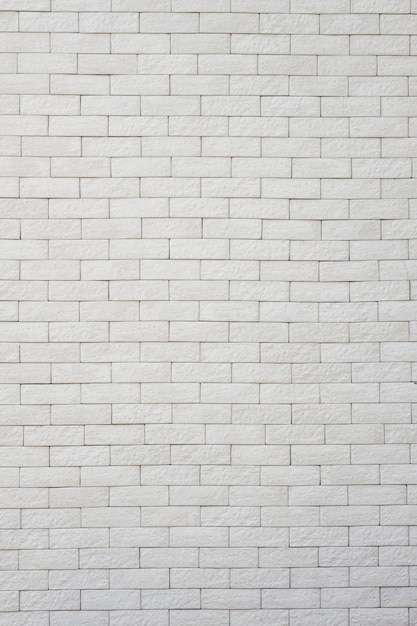 White brick wall for background and texture