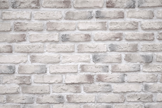 White brick wall for background and texture