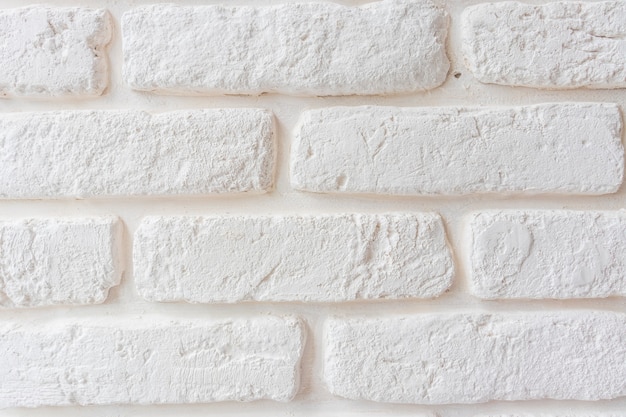 Photo white brick wall, perfect as a background, square photograph