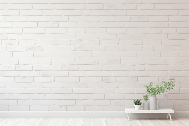 Photo white brick wall texture background for minimalist design