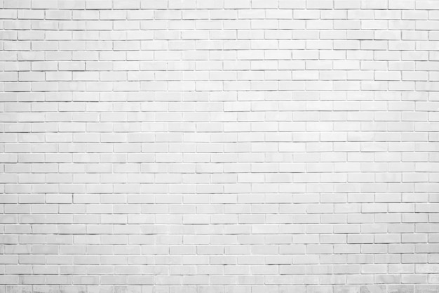 Photo white brick wall texture and background with copy space