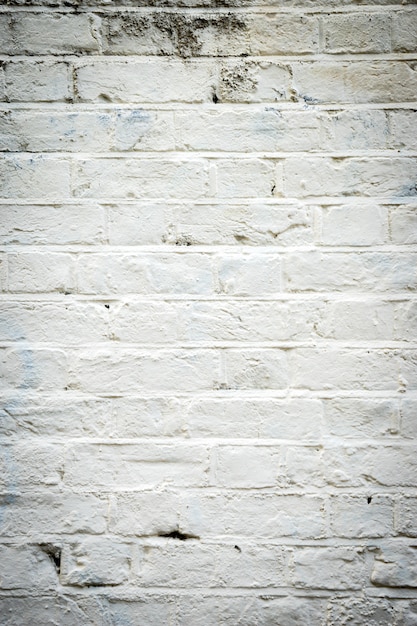 White brick wall texture background