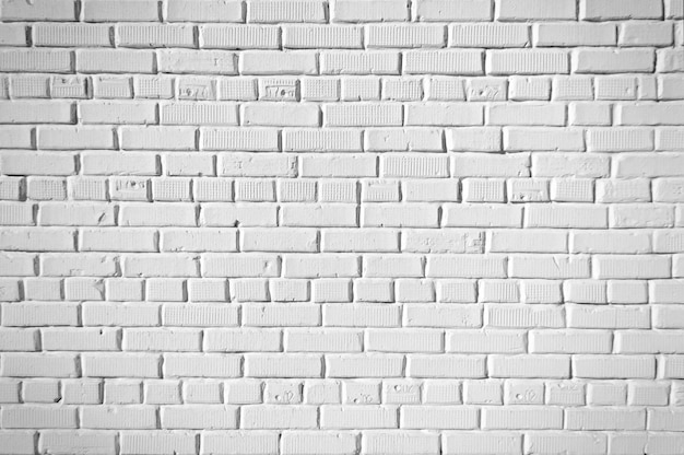 White brick wall for texture or background