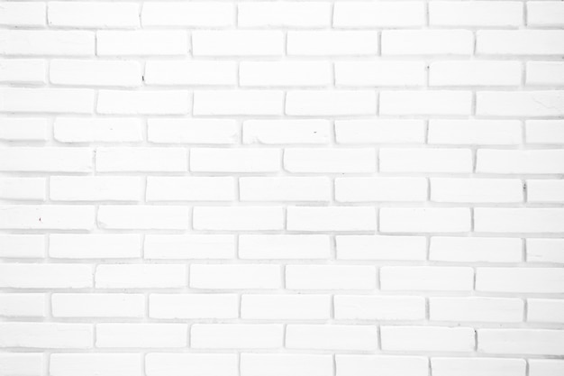 White brick wall texture background