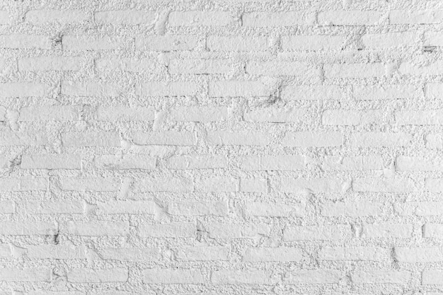 White brick wall texture and background