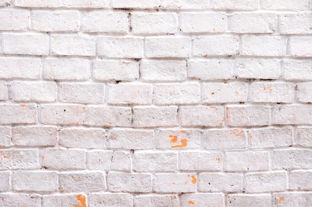 Photo white brick wall texture and background