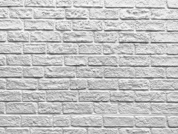 White brick wall texture background