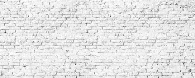 White brick wall texture grunge background