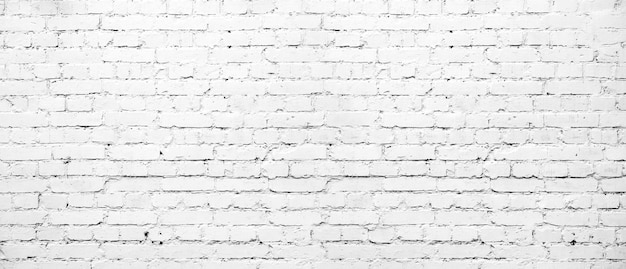 White brick wall texture grunge background