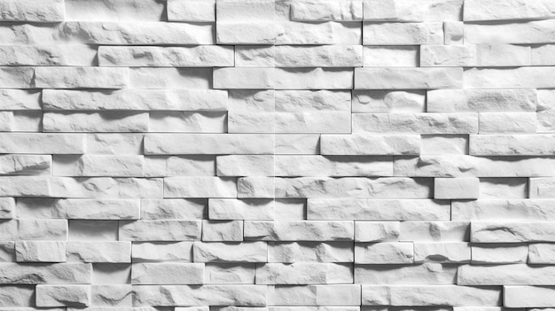 White brick wall texture seamless pattern 3d render illustration Generative Ai