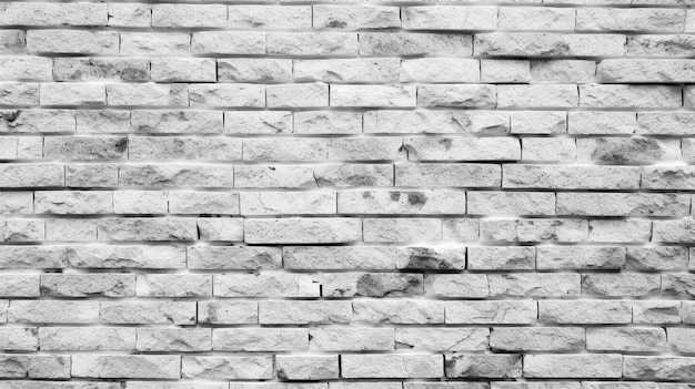 White brick wall texture seamless pattern 3d render illustration Generative Ai