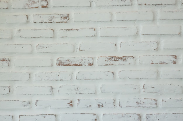 White brick wall textured background