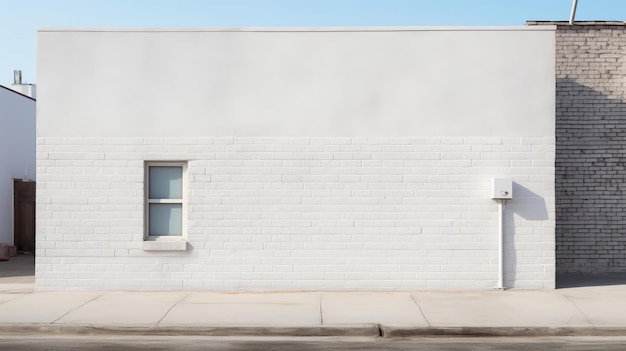 Foto un muro di mattoni bianchi in un quartiere alla moda per la pubblicità di prodotti ai generato illustrazione