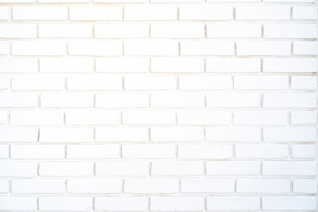 White brick wall with concrete lines background