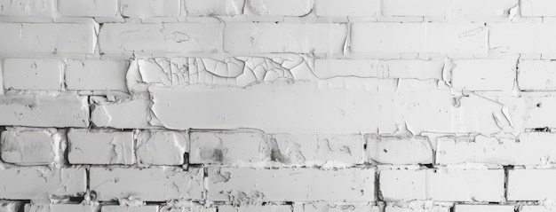 White Brick Wall with Peeling Paint Texture