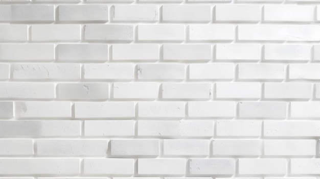 White brick wallpaper with a white finish.