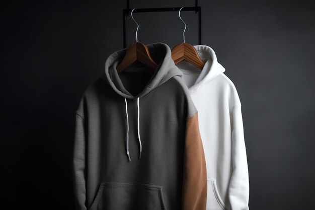 A white and brown hoodie fashion