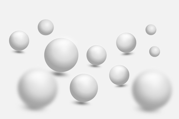 白い泡3D抽象的な背景