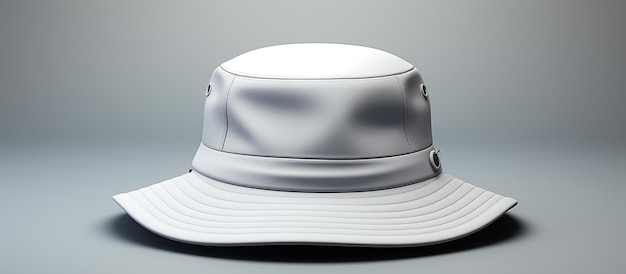 Foto cappello a secchio bianco isolato su bianco