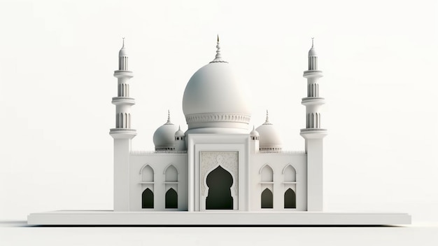A white building with a white dome and a white dome.