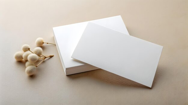 White Business Card Mockup for Professional Presentation