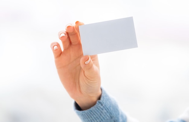 White business card