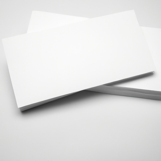 White business cards on a white background