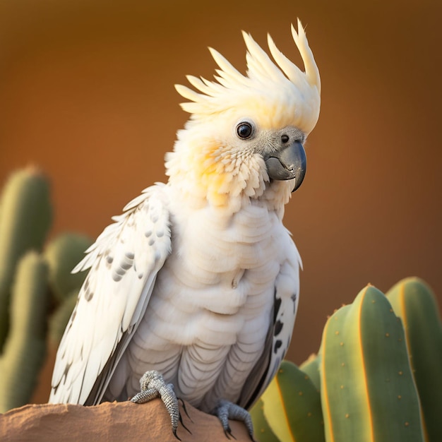 白いカカトゥアの鳥の写真