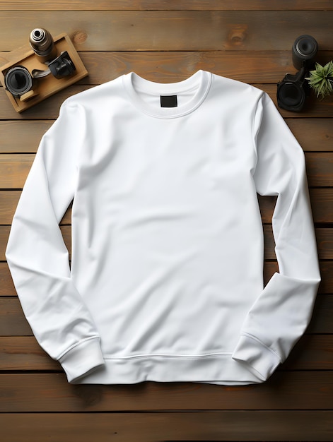 White Canvas for Apparel Design Mockup Image Template