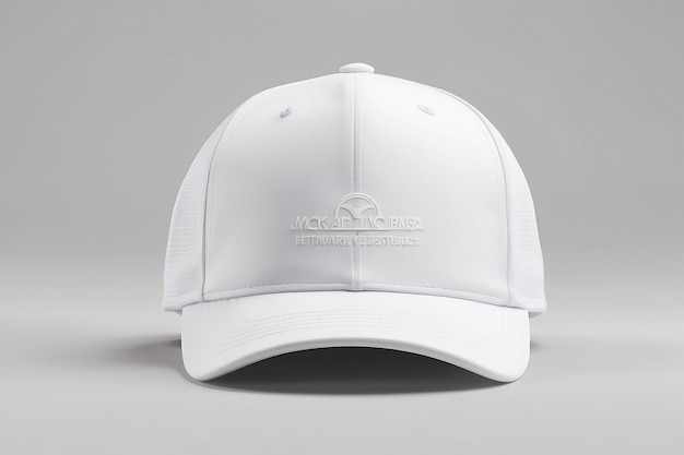 white cap front view mockup
