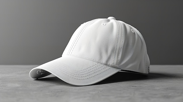 White cap isolated on white background mockup Generative Ai